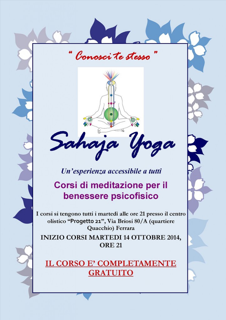 Corso di Sahaja Yoga  a Ferrara del 2014-2015